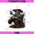 Funny Wild Golf Cart Off-Road PNG, Monster Cartoon Golfing PNG