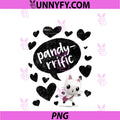 Gabby's Dollhouse Pandy Paws PNG, Pandy-Rrific Black Hearts PNG