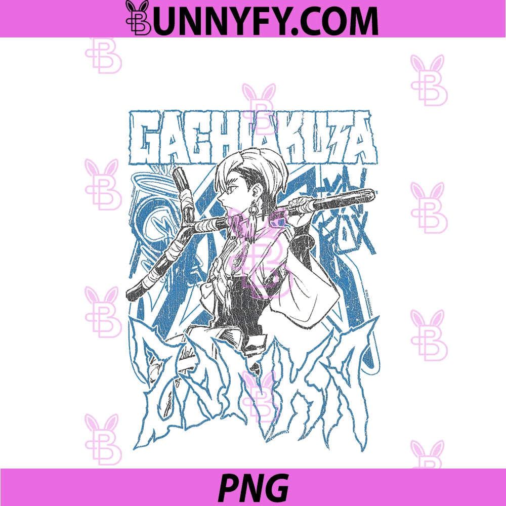 Gachiakuta Zanka Pose PNG, With Blue Logo Graffiti Anime PNG