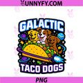 Galactic Taco Dogs PNG, Funny Space Food Pet Graphic PNG