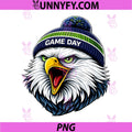 Game Day Eagle Beanie PNG, Fierce Eagle Sports Fan PNG