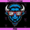 Game Day Buffalo Sunglasses Graphic PNG, Cool Sports Fan Mascot PNG
