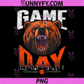 Game Day Roaring Bear Sports Graphic PNG, Vintage Football Fan Art PNG