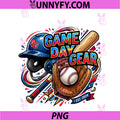 Game Day Gear PNG, Baseball Equipment Action Graphic PNG