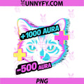 Gamer Cat PNG, Glitch Cyberpunk Art Meme PNG