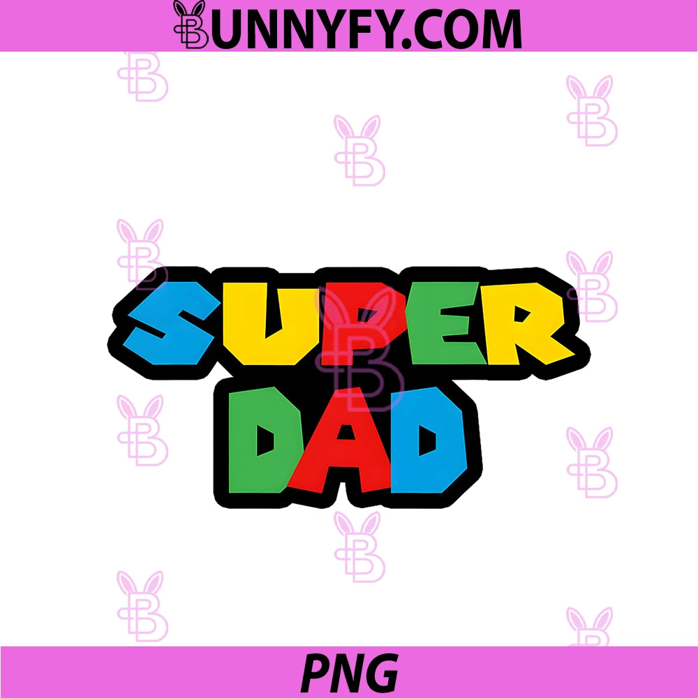 Gamer Super Dad Classic PNG, Funny Father's Day PNG
