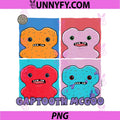 Gaptooth Mcgoo Orange Lilac PNG, Red & Blue Laboratory Misfit PNG