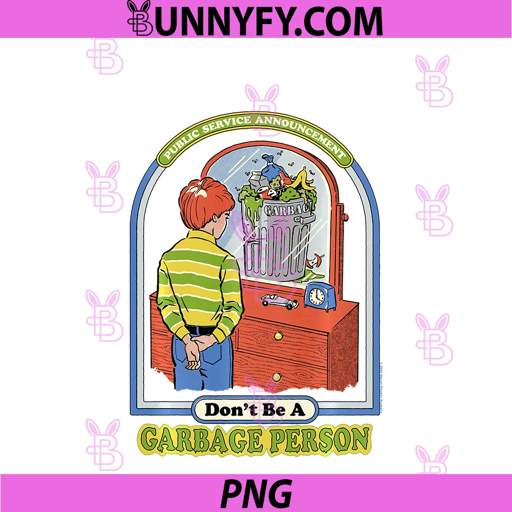 Garbage Person Sarcastic PNG, Retro Vintage Funny PNG