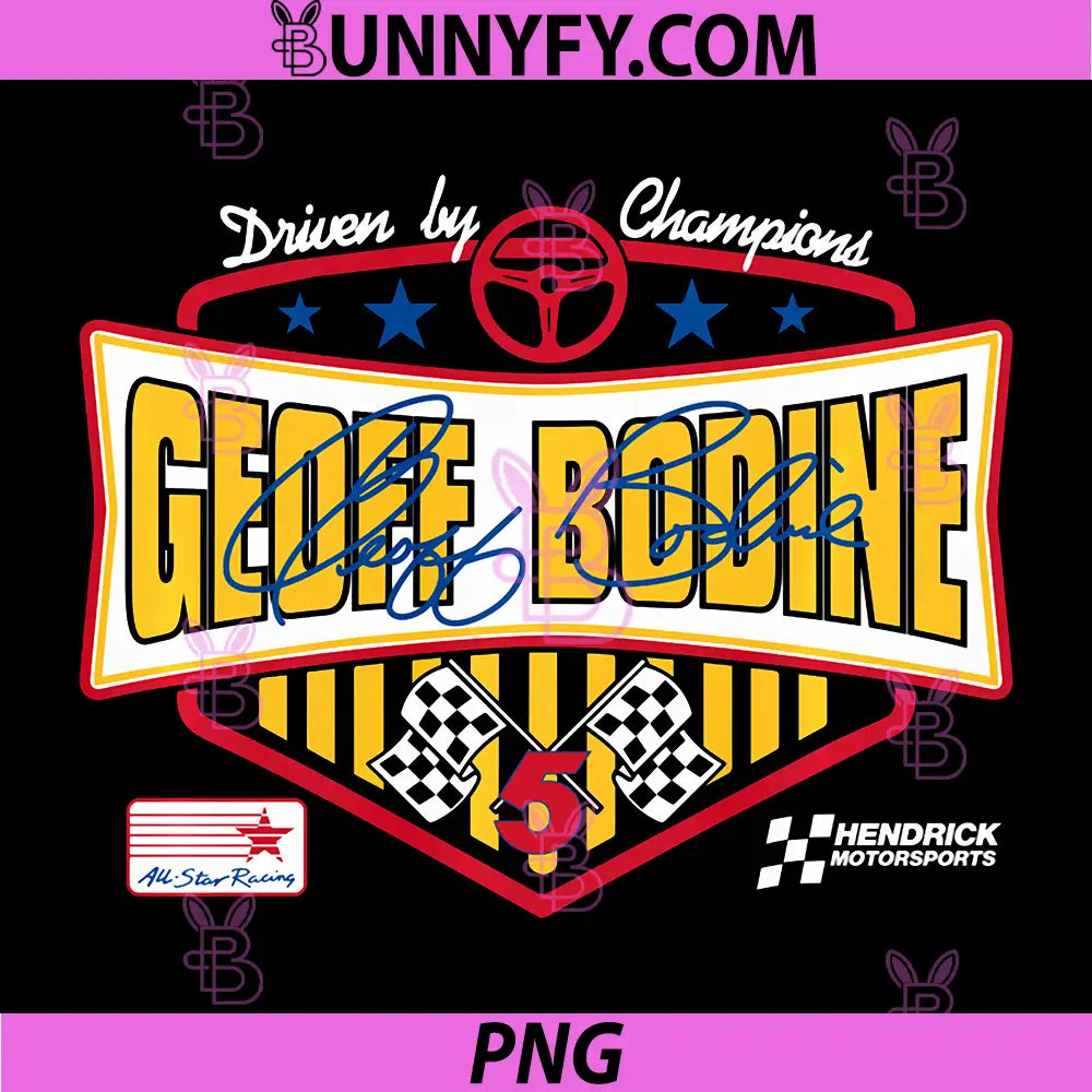 Geoff Bodine Hendrick Motorsports PNG, Officially Licensed Black PNG