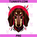 Geometric Dachshund Japanese PNG, Aesthetic Art Japan PNG