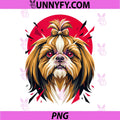 Geometric Shih Tzu Japanese PNG, Aesthetic Art Japan PNG