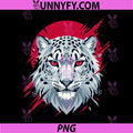 Geometric Snow Leopard Red PNG, Circle Graphic Japaness Japan Art PNG