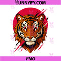 Geometric Tiger Red PNG, Sun Japan Pop Art Japanese PNG
