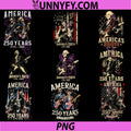 George Washington PNG Bundle, Abe Lincoln Playing Guitar 250th America PNG