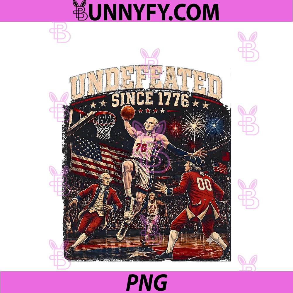 George Washington Undefeated Since 1776 PNG, Basketball USA PNG