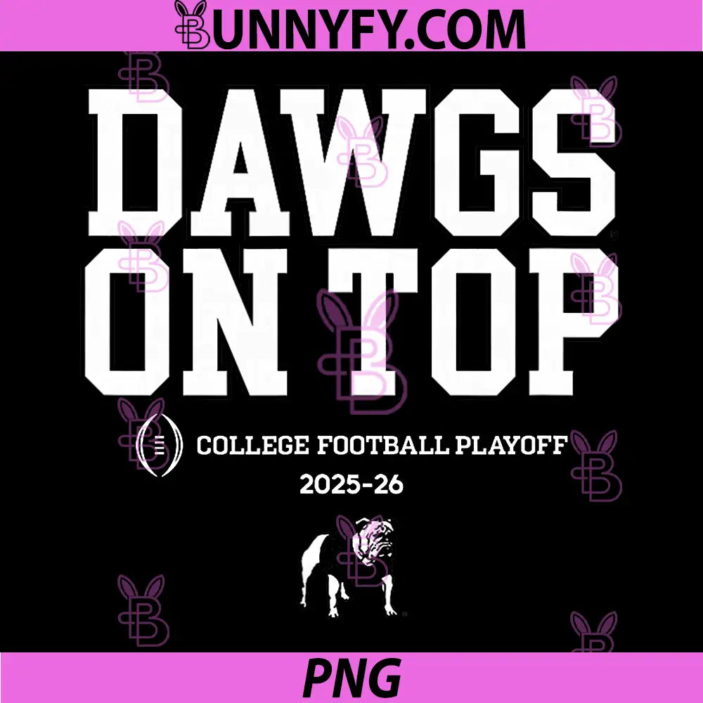 Georgia Bulldogs PNG, College Football Playoff Text Slogan 2025 PNG