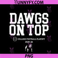 Georgia Bulldogs PNG, College Football Playoff Text Slogan 2025 PNG