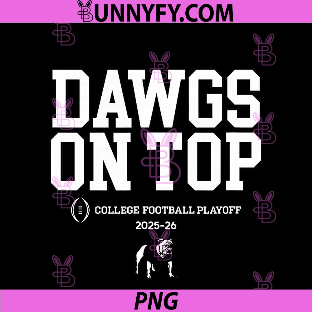 Georgia Bulldogs PNG, College Football Playoff Text Slogan 2025 PNG