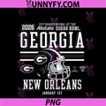 Georgia Bulldogs Sugar Bowl CFP Quarterfinal PNG, 2025-2026 Red PNG