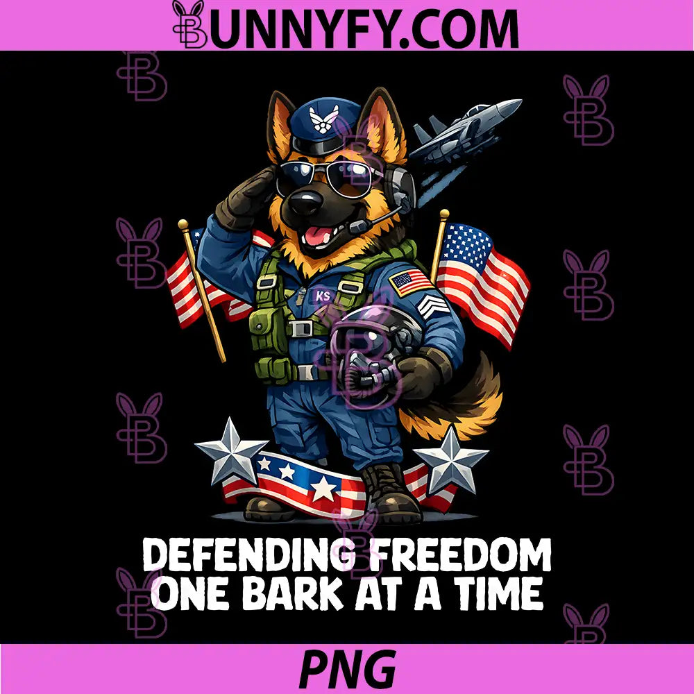 German Shepherd Air Force Dog PNG, Patriotic Military Veteran K9 PNG