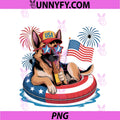 German Shepherd Dog 250th America PNG, Patriotic USA 4th Of July PNG