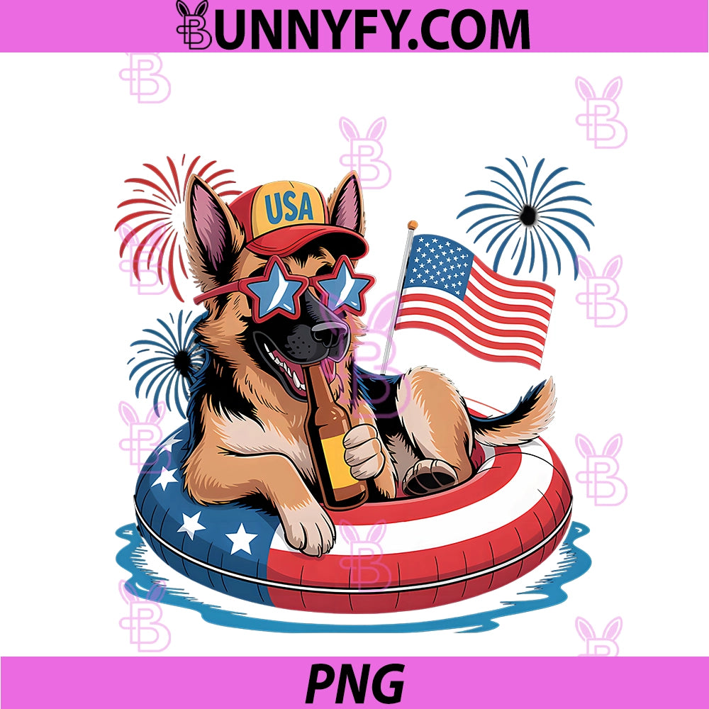 German Shepherd Dog 250th America PNG, Patriotic USA 4th Of July PNG