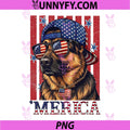German Shepherd Dog 250th PNG, America Patriotic USA 4th of July PNG
