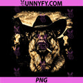 German Shepherd Western PNG, Graphic Cowboy Dog Smoking PNG