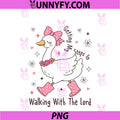 Getting My Steps In Walking With The Lord PNG, Christian Goose PNG