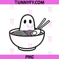 Ghost Pocket Print PNG, Halloween Ramen Bath PNG