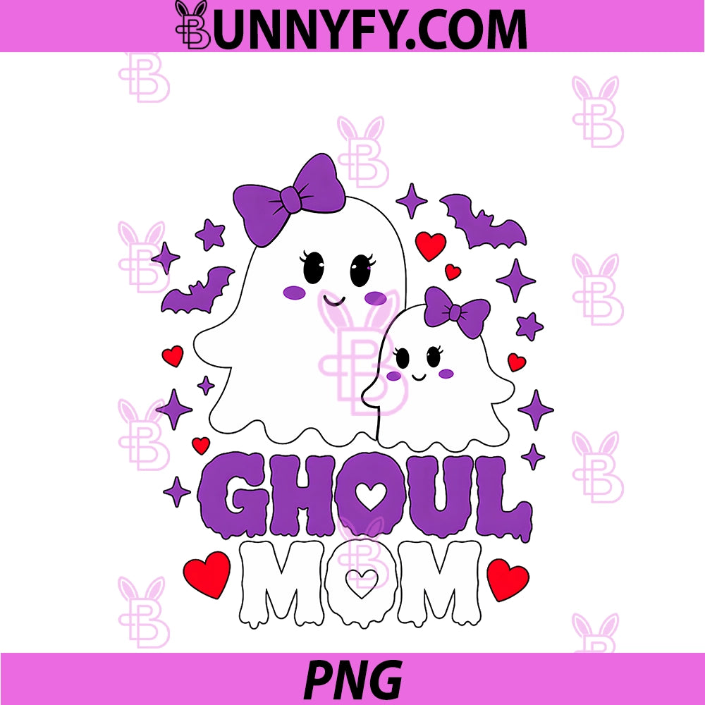 Ghoul Mom PNG, Mother Baby Ghost Halloween Graphic PNG