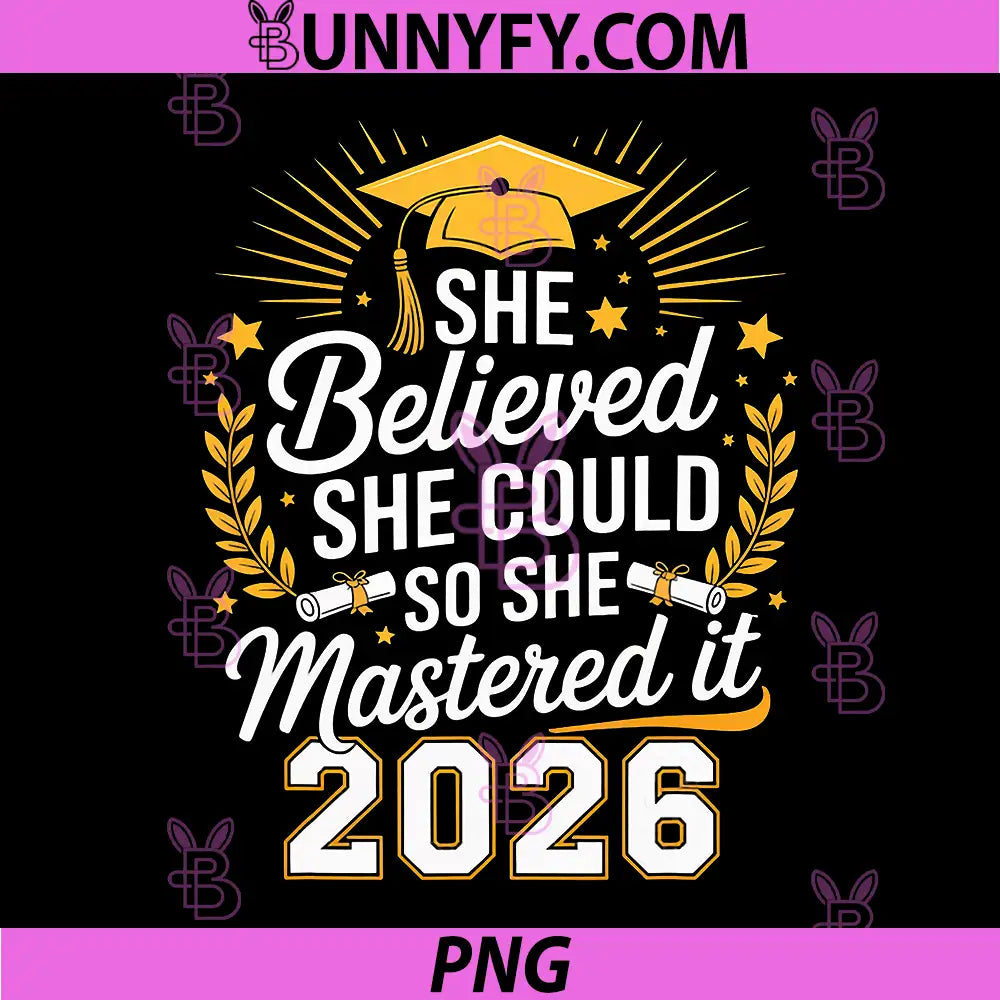 Masters Degree Graduation 2026 PNG, Mastered It PNG