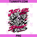 Girl Who Loves Drag Racing PNG, With Crossed Pistons PNG