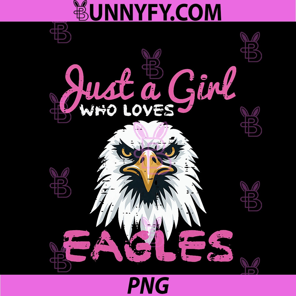 Girl Who Loves Eagle PNG, Bald Eagle Wildlife Girls PNG