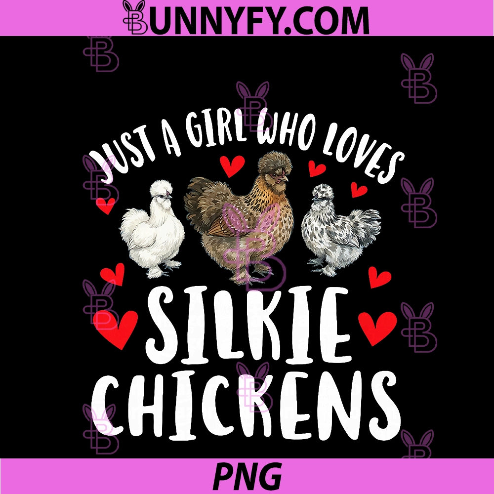 Girl Who Loves Silkie Chicken PNG, Lover Silkie Owner PNG