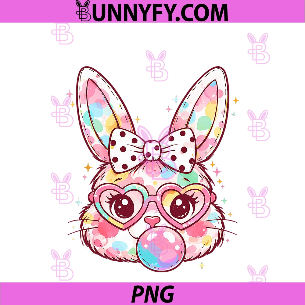 Girls Easter Cute PNG, Bunny Face Pink Easter PNG