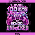 100 Days Of School Gamer PNG, Pink Game Controller PNG