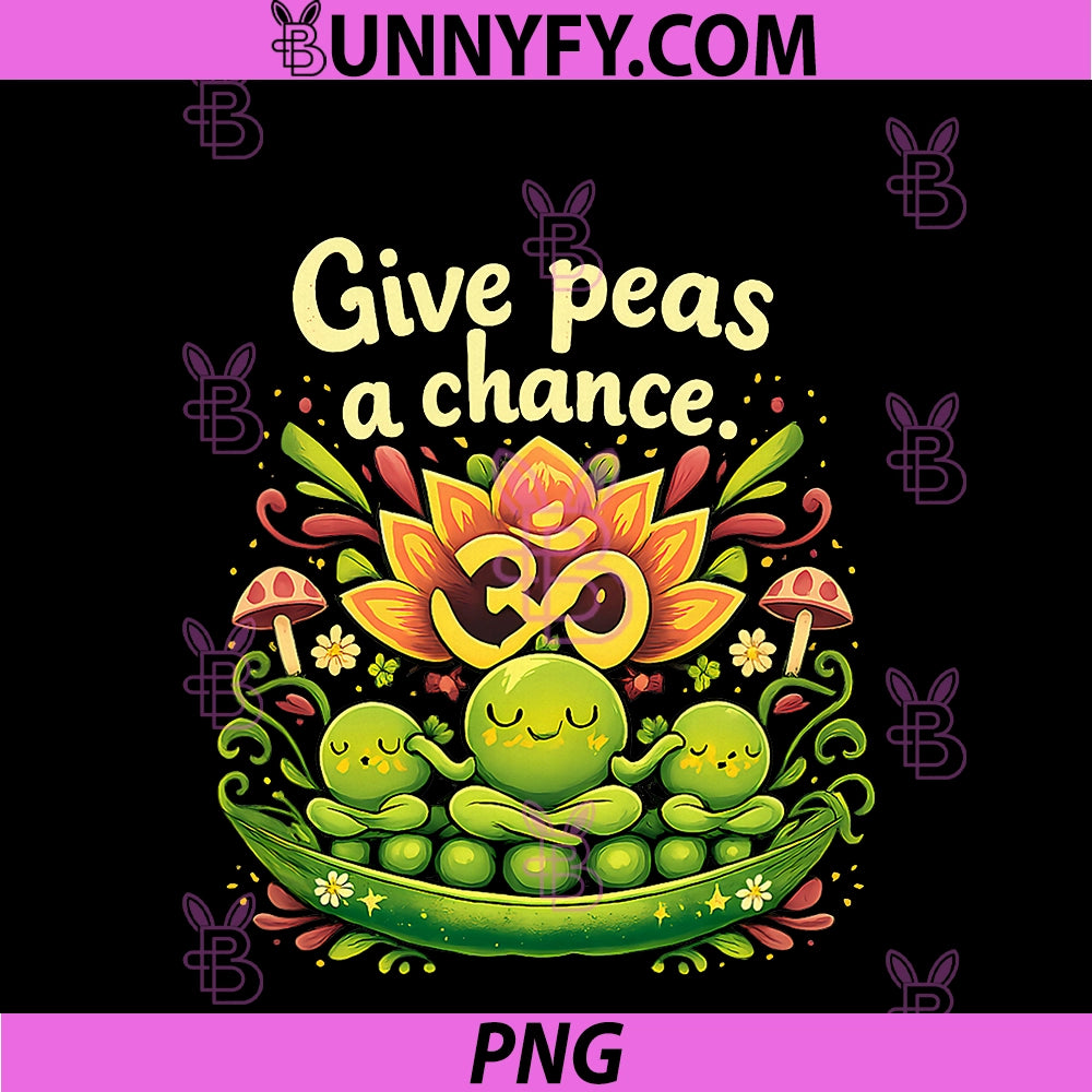 Give Peas A Chance PNG, Plant Parent Cottagecore Art PNG