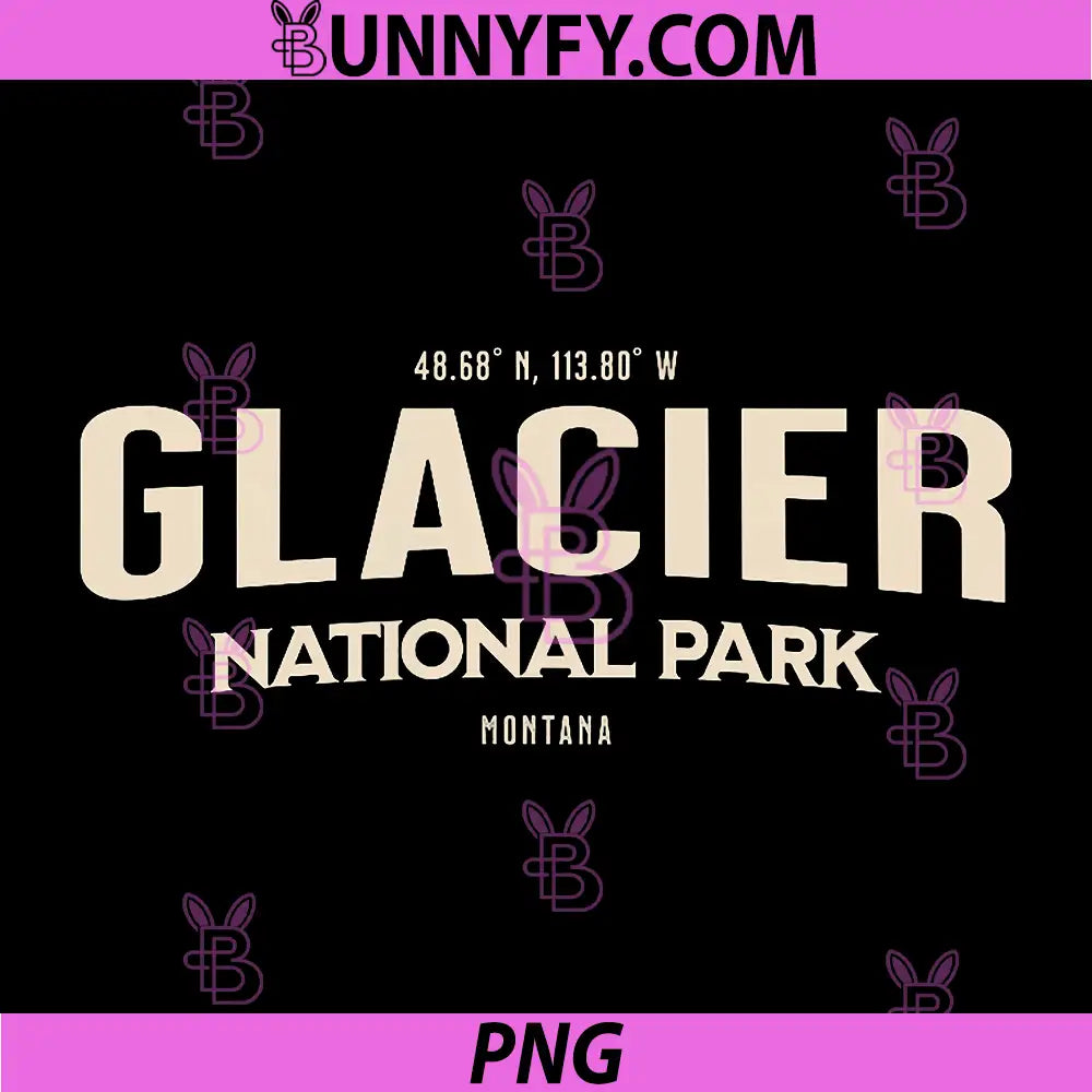 Glacier National Park PNG, GPS Coordinates Montana PNG