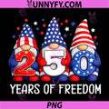 Gnome 250 Years 1776-2026 PNG, 250th Birthday 4th July Patriotic PNG