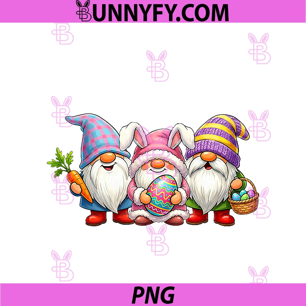 Gnome Easter Egg Hunt PNG, Matching Family Gnome Happy Easter Day PNG