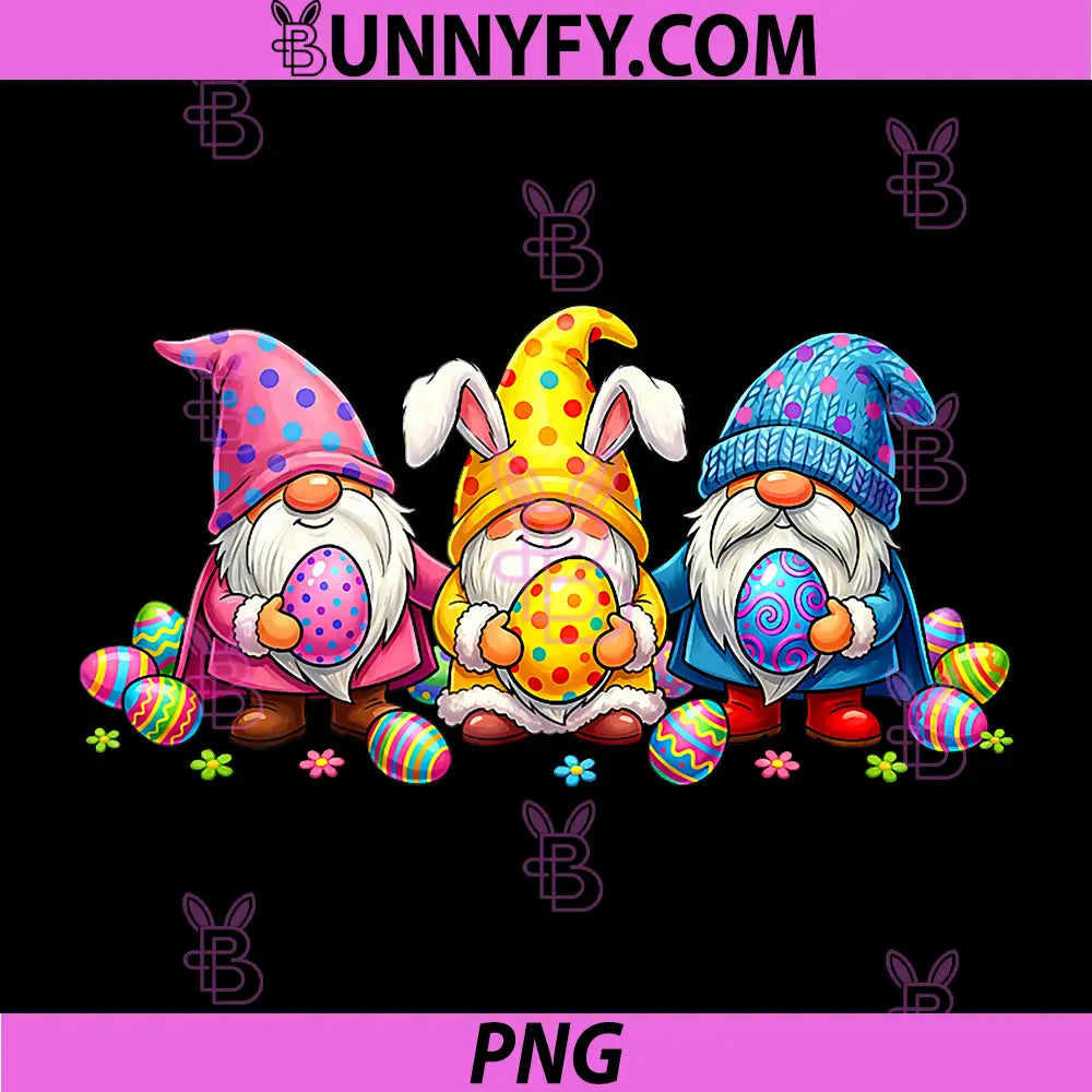 Gnome Happy Easter PNG, Egg Hunt Gnome Easter PNG