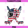 Goalie Hockey Ice Cream Drip PNG, American Flag PNG