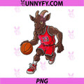 Goat Basketball Number 23 PNG, Greatest Of All Time Sport Mascot PNG