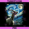 Goat Star Gazer Artistic Van Gogh PNG, Style Starry Night Goat Performance PNG