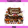 Gobble Gobble Doxies PNG, Funny Thanksgiving Dachshund Turkey PNG