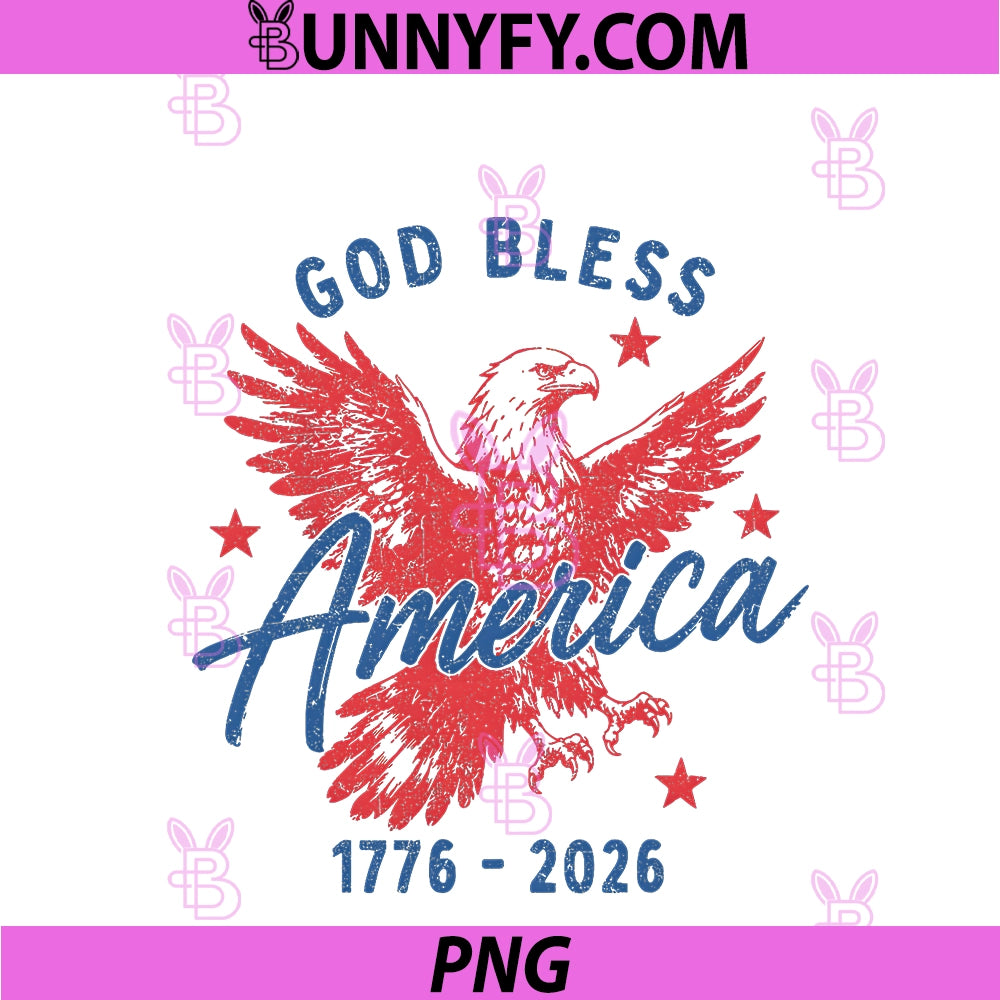 God Bless America USA Eagle 250th PNG, Anniversary 4th Of July PNG