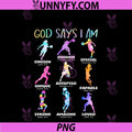 God Says I Am Christian PNG, Basketball Tie Dye PNG