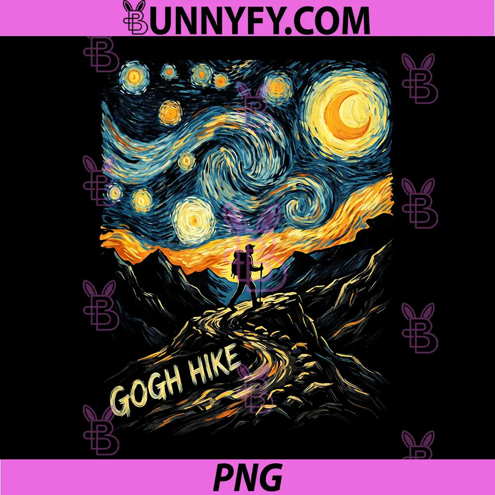 Gogh Hike Van Gogh PNG, Hiker Mountains Performance PNG