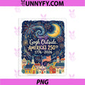 Gogh Outside 250th Anniversary 1776 2026 PNG, Starry USA PNG